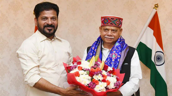 Revanth Reddy Met Governor Shiv Pratap Shukla Over MLCs
