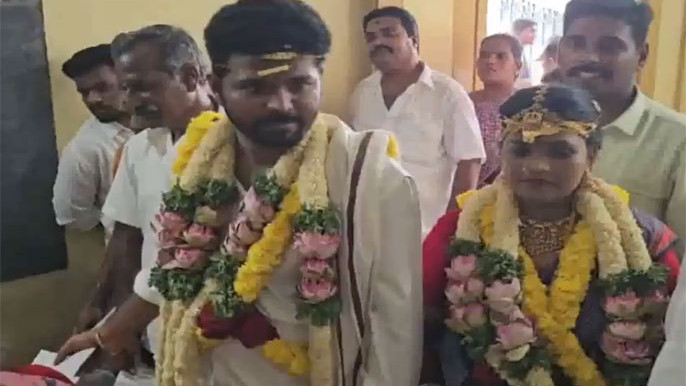 Tamil Nadu Groom Sets Example by Voting on Wedding Day