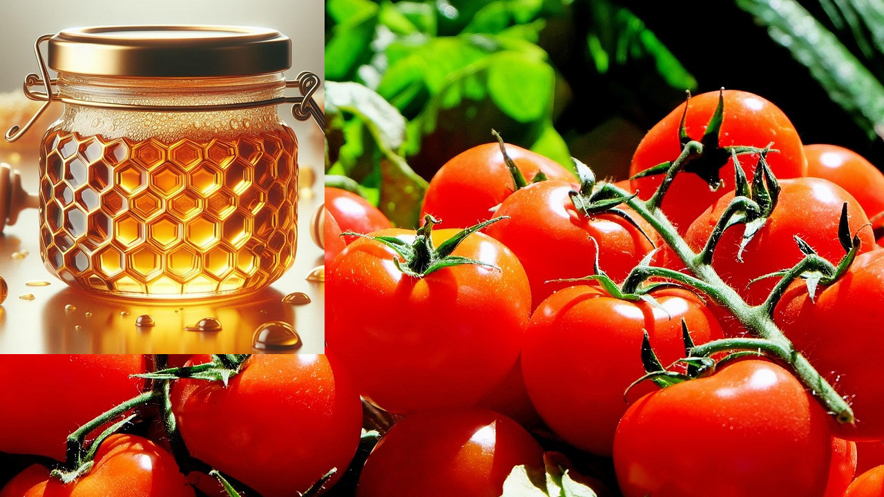 Face pack for woman with tomato and Honey