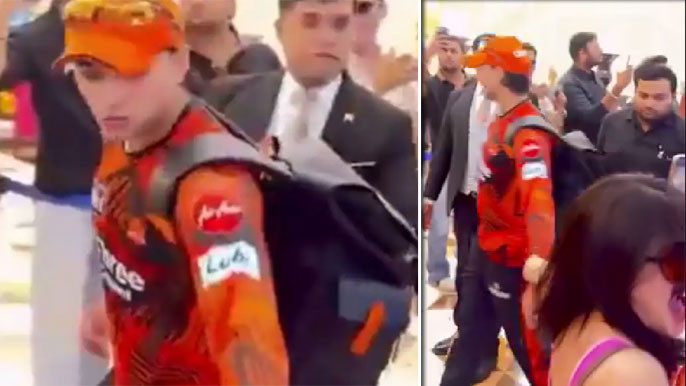  Major Security Breach As Fan Girl Grabs Pulls Abhishek Sharmas Hand At Team Hotel