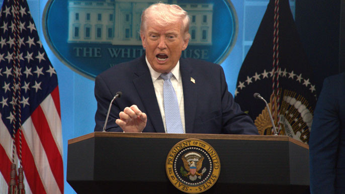 Trump Angrily Responds to Reporters Question About Attackers Manifesto