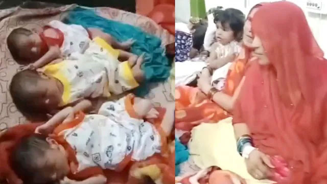 Mother of 4 welcomes triplets in rare normal delivery in Madhya Pradesh