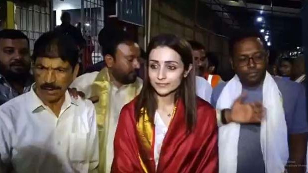 Trisha Visits Tirumala Amid Tamil Nadu Election Tension
