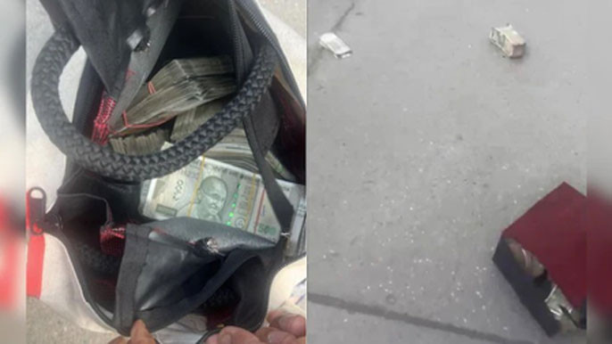 Bags Of Rs 500 Note Bundles Thrown From Mohali Flat During Raid