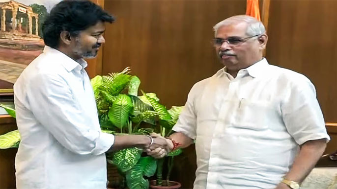 Vijay Meets Governor Again Ready for Strength Test in Tamil Nadu