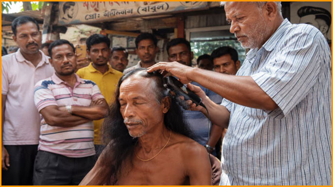 Bengal Man Baneshwar Barman Shaves Head After 15 Years Of Trinamool Congress Defeat