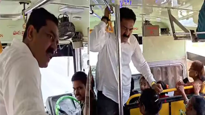 MLA Bode Prasad Confronts Bus Driver Over Skipping Passengers