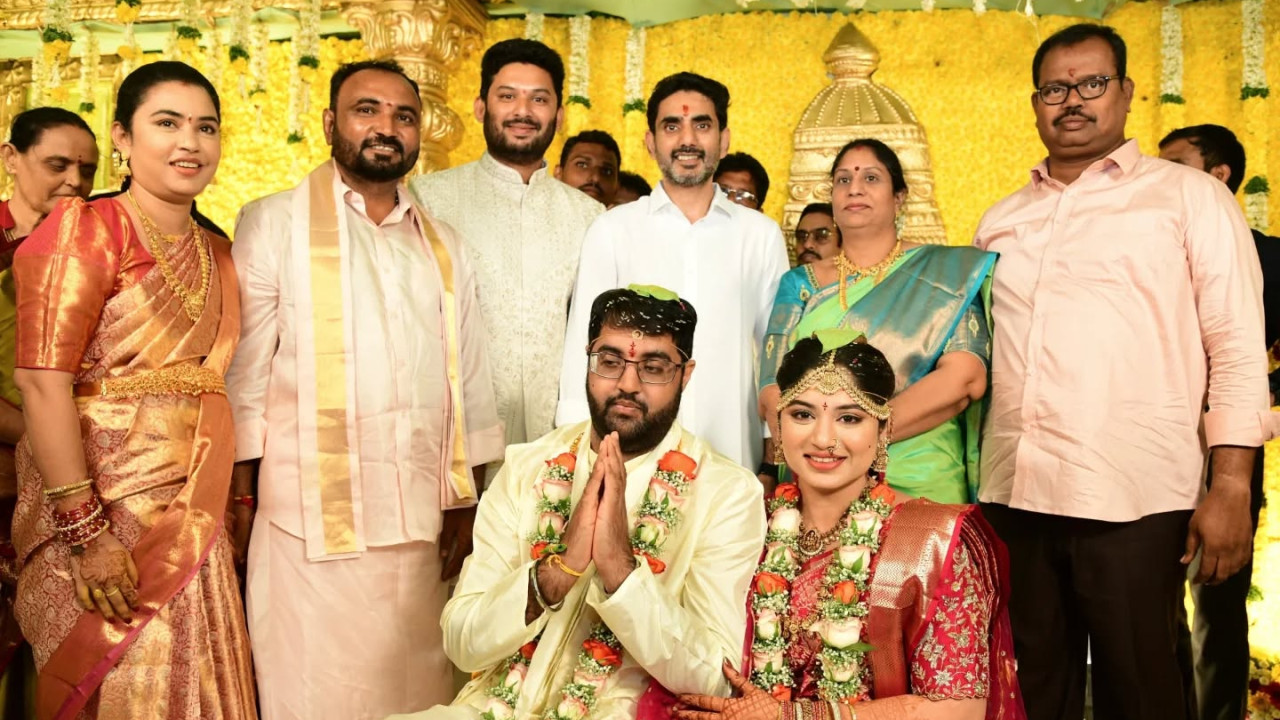 Nara Lokesh Attends Vemuru Ravi Kumar Sons Wedding