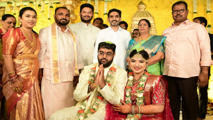 Minister Nara Lokesh Attends Wedding and Visits Kanakadurga Temple