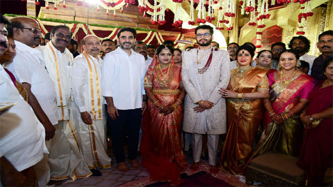 Nara Lokesh Attends Boyapalem Sarpanch Daughters Wedding