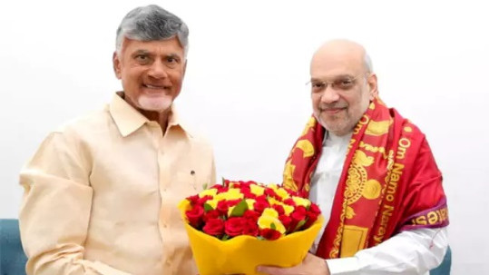 Chandrababu Naidu Meets Amit Shah in Delhi