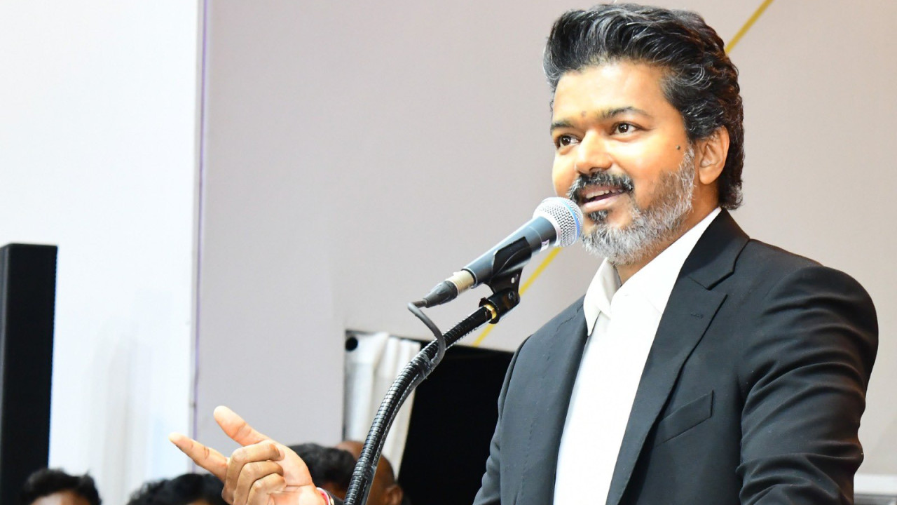 Vijay Breaks Dravidian Tradition with Dark Blazer at Inauguration