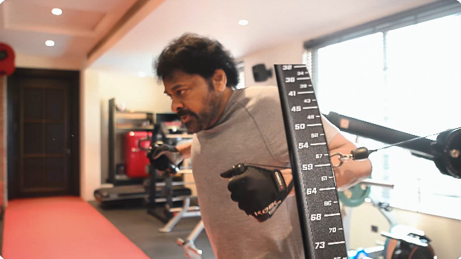 Chiranjeevi Hard Work for Mega158 Workout Video