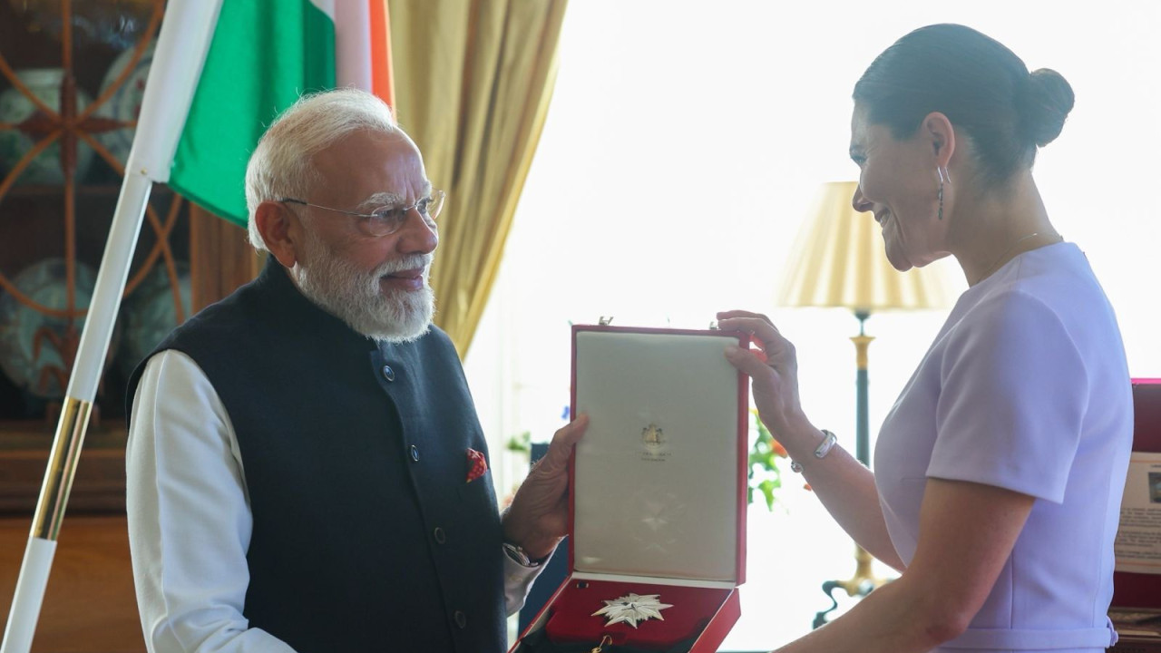 Narendra Modi Receives Swedens Highest Honor Praised by Chandrababu