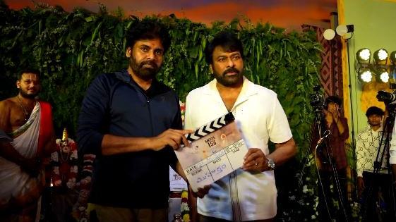 Pawan Kalyan Claps for Chiranjeevis Mega 158 Launch