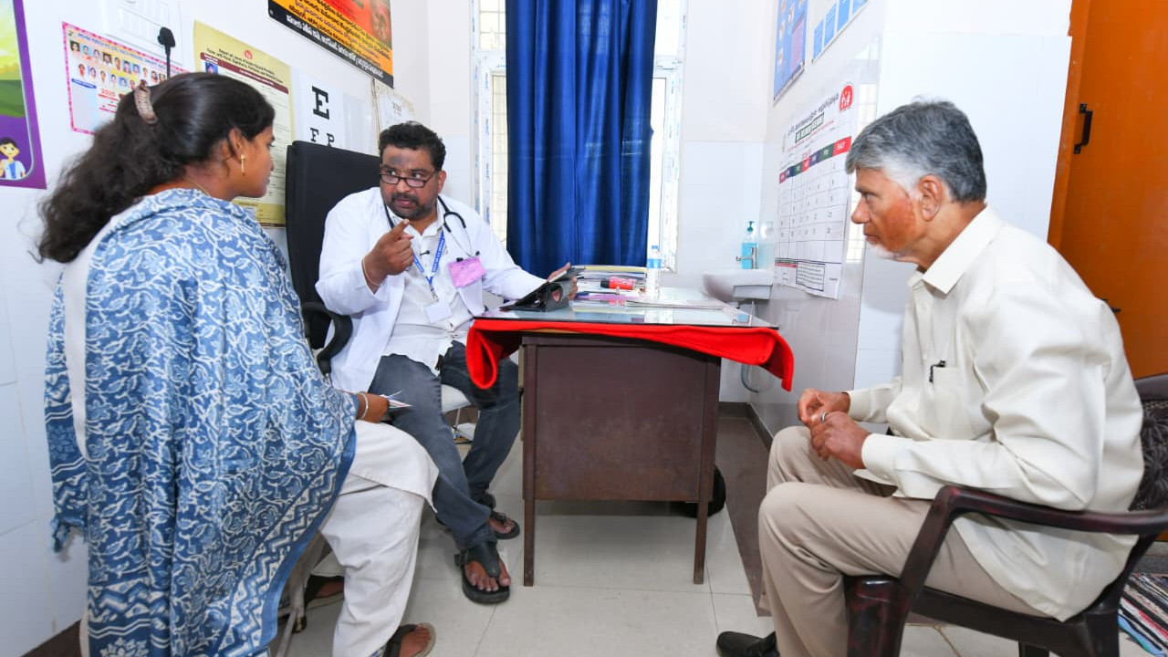 Chandrababu Naidu observes AI assisted healthcare services