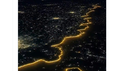 India Pakistan Border Seen from IndiGo Flight Video Goes Viral