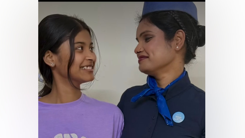 Indigo Air Hostess Payal Dresses Mother in Uniform Viral Video