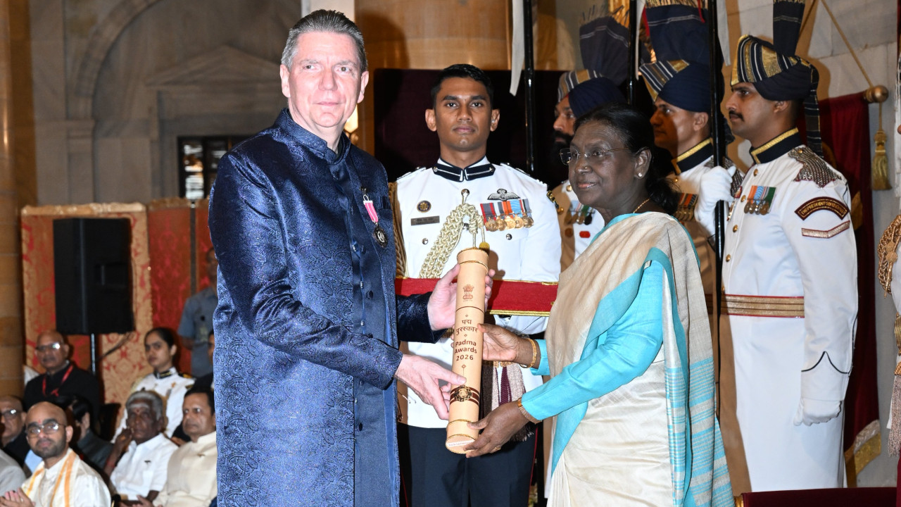 Lars Christian Koch Receives Padma Shri for Indian Music Contribution