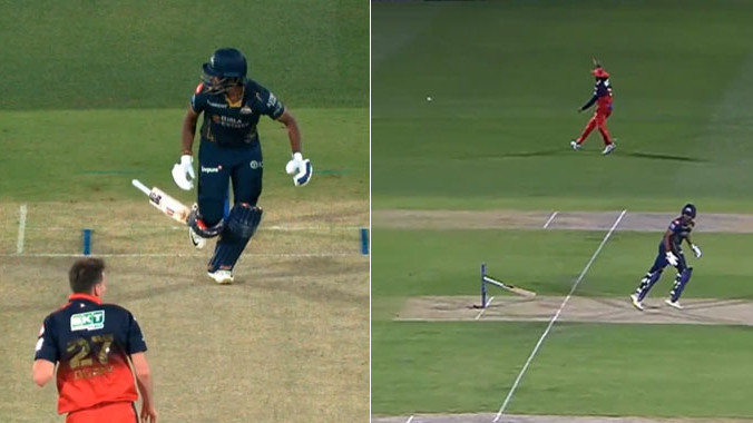 Sai Sudharsan Hit Wicket in Gujarat vs RCB IPL Match