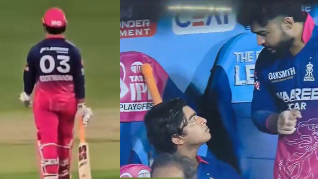 Vaibhav Suryavanshi Century Miss Riyan Parag Reaction in Dugout