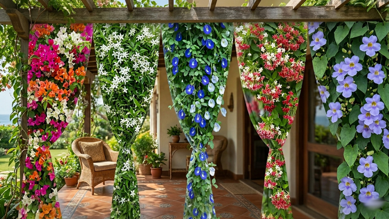 Bougainvillea Flower Vines for Natural Home Privacy