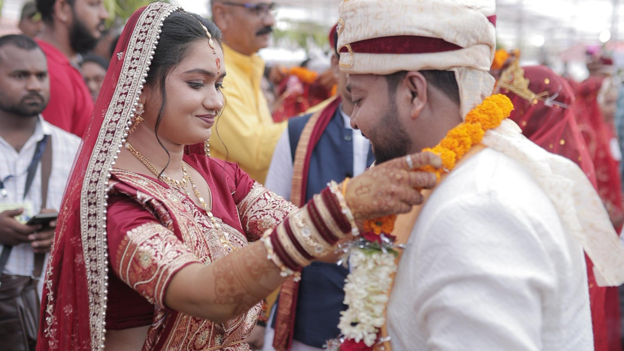 BJP MLA Deepesh Sahu Marries in Mass Wedding Ceremony