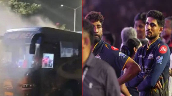 Gujarat Titans Narrowly Escape Bus Fire After IPL Loss