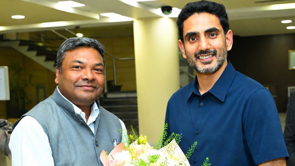 Nara Lokesh arrives Russia