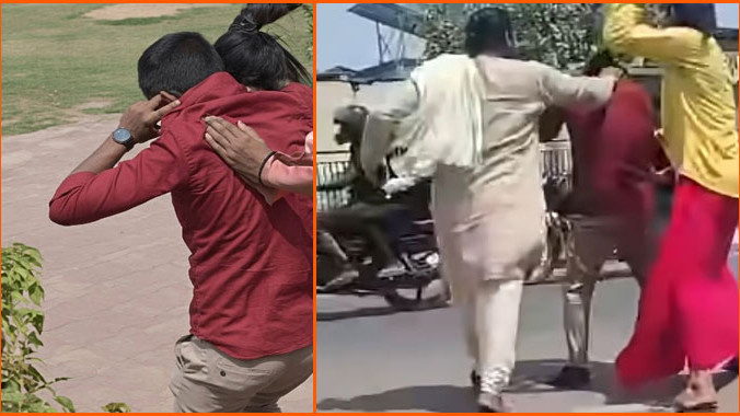 Ayodhya shocker Saffron clad men attack couple in park video goes viral