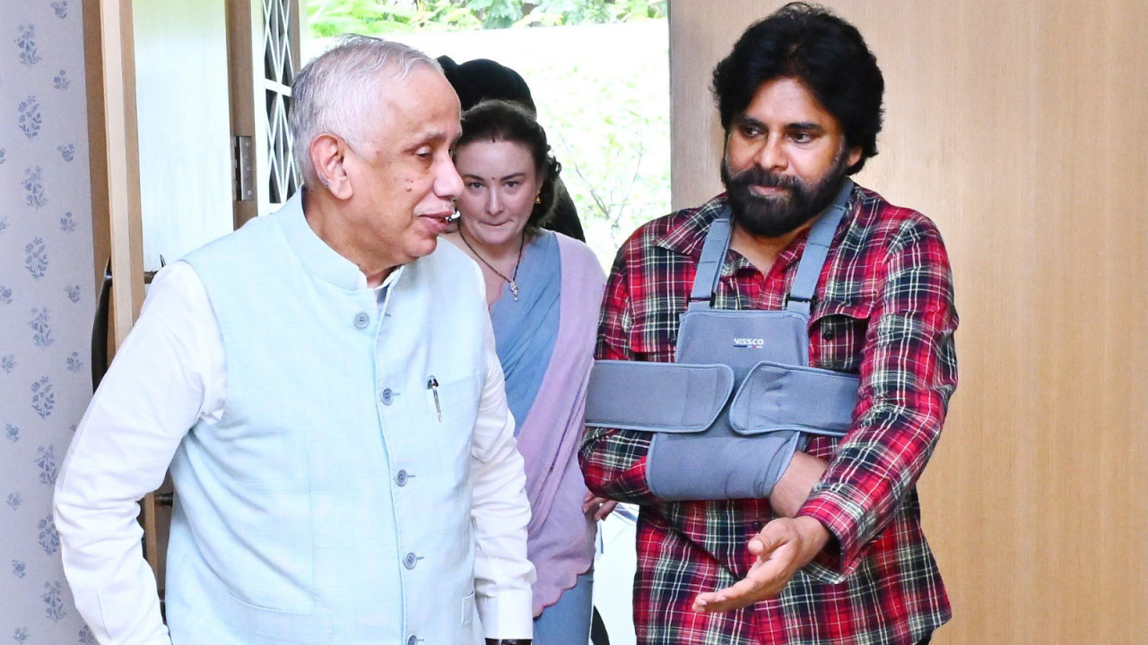 Governor Abdul Nazeer visits Pawan Kalyan in Hyderabad shows interest in library