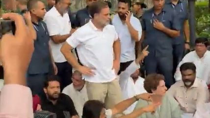 Rahul Gandhi leads Congress march to PM house against NEET paper leak
