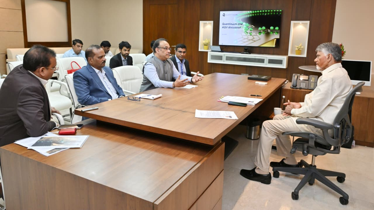 Amaravati is the best place for Quantum research CM Chandrababu Naidu meets Quantinuum CEO