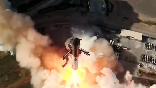 Starship spacecraft safe landing in the Indian Ocean