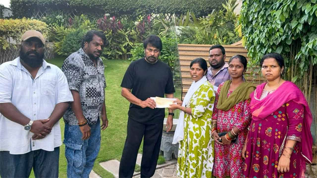 Chiranjeevi supports actor Ramesh family and hands over financial aid check