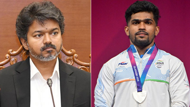 Raja Muthupandi shines with silver in Glasgow Tamil Nadu CM Vijay announces huge reward for athlete