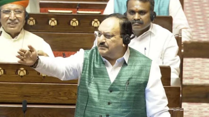 JP Nadda defends Delhi Police action at CPM office in Rajya Sabha