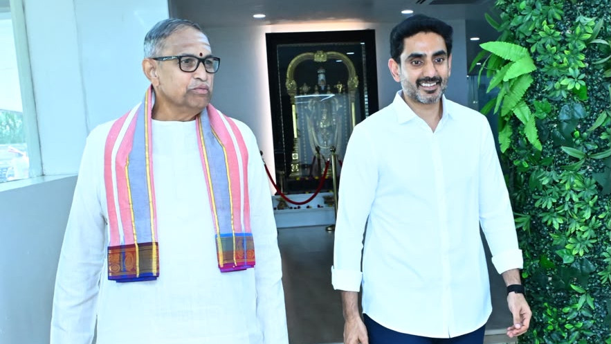 Chaganti Koteswara Rao says moral values lead to complete educational development in meeting with Nara Lokesh