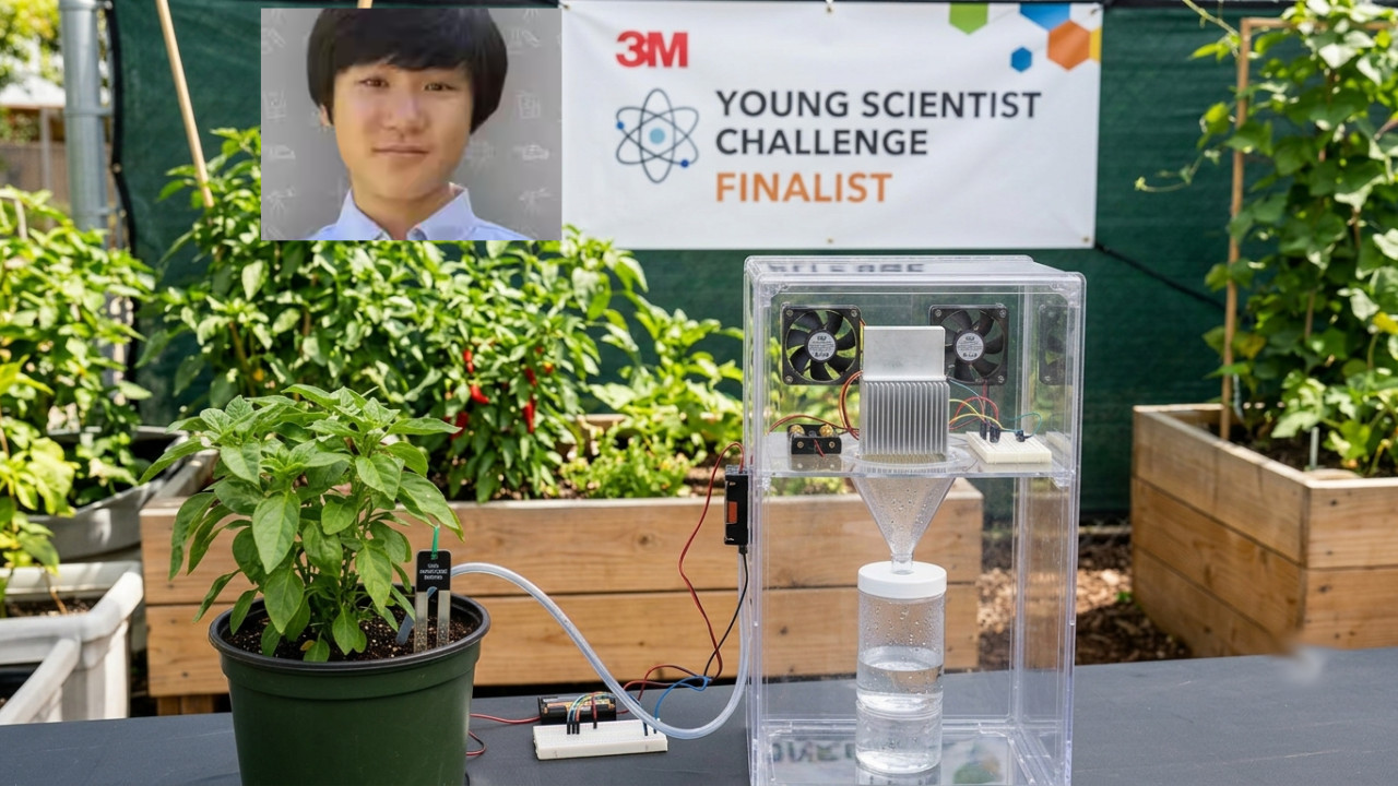Roy Kim 13 year old boy invents device to extract water from air
