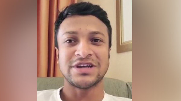 Shakib Al Hasan at Sheikh Hasina press meet petrol bomb attack on house in Bangladesh