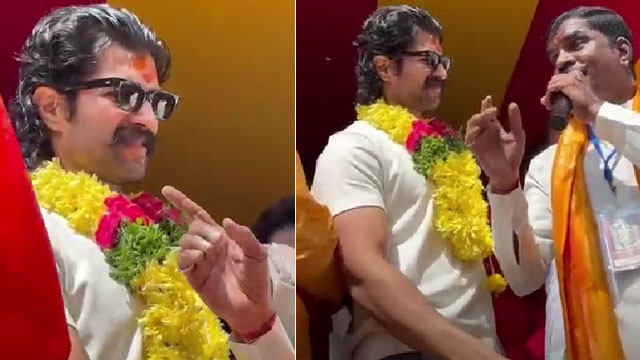 Vijay Deverakonda visits Lal Darwaza Bonalu and seeks blessings of the Goddess