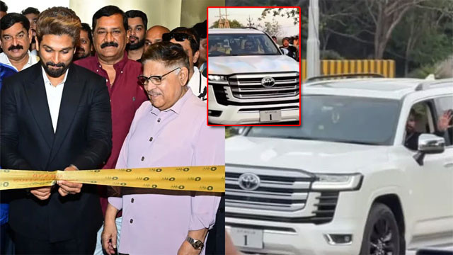 Allu Arjun in Vizag All eyes on Bunny car used during his visit