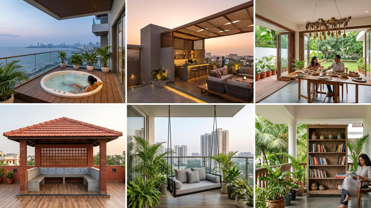 Terrace Design Ideas From Jacuzzi To Library For Modern Homes