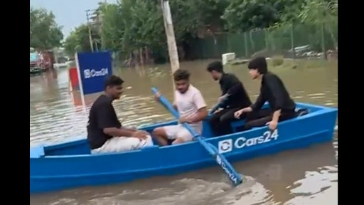 Boat on Gurugram road leads to fifty thousand rupee fine for company