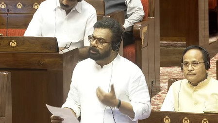 John Brittas Lungiwala comment sparks row in Rajya Sabha as Chairman Radhakrishnan expresses anger