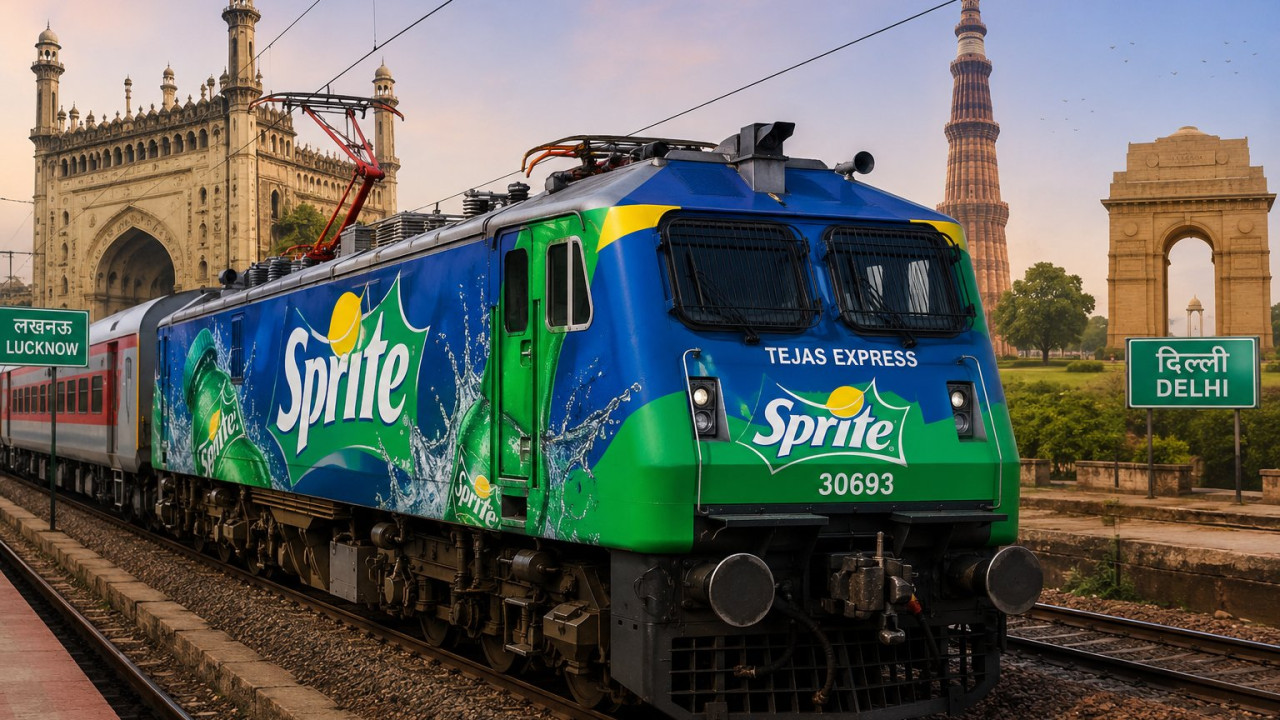Sprite Tejas Express First Indian train to run with a brand name