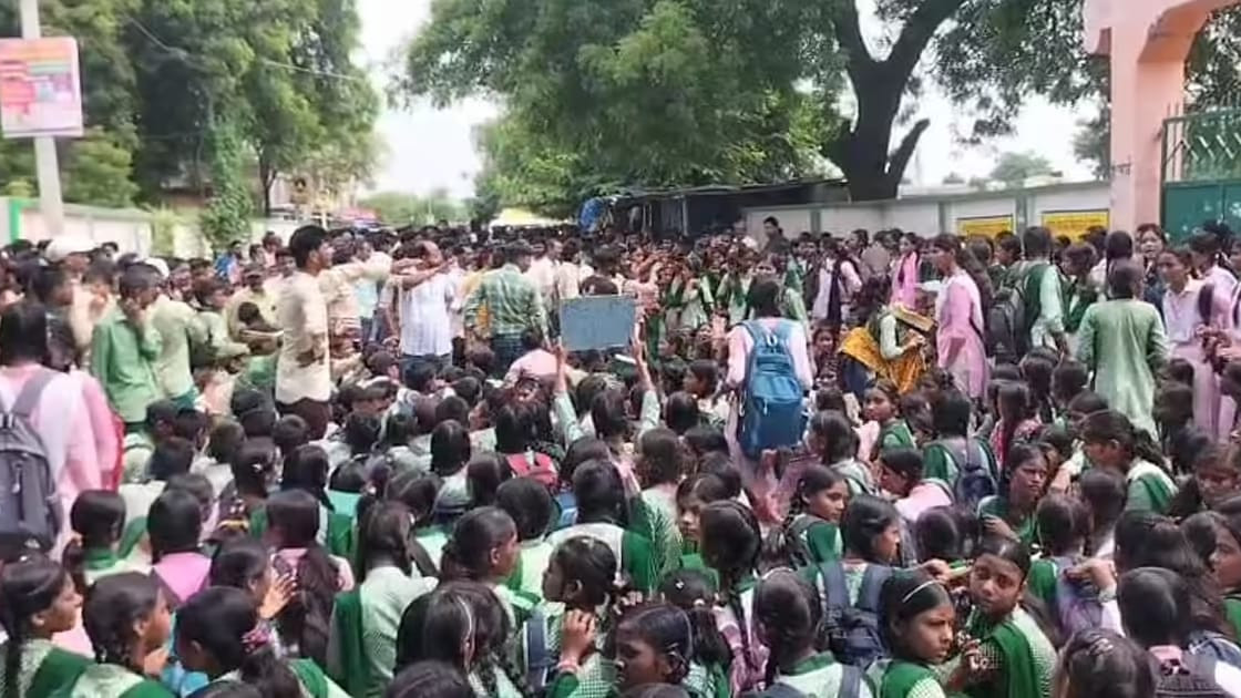 We want our sir back students protest on road as government withdraws transfer order