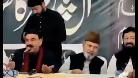 Sheikh Rashid Ahmed calls himself a slave of Hafiz Saeed and threatens India
