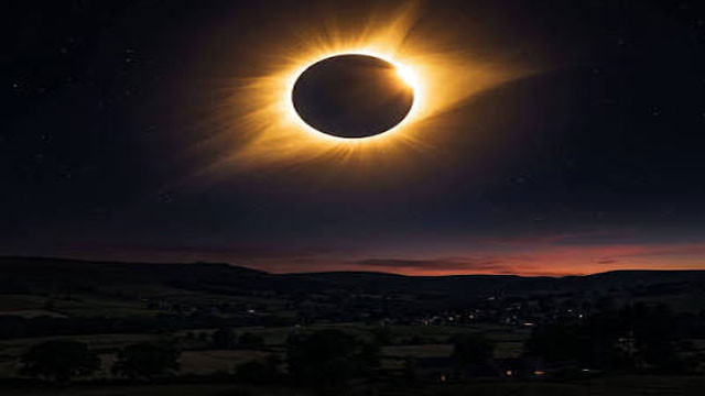 Total solar eclipse turns day into night in Spain and Russia
