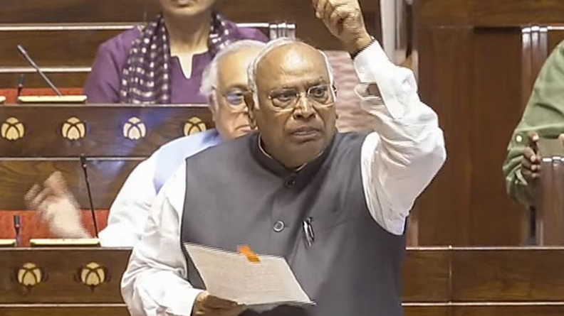 Mallikarjun Kharge meeting site purification row sparks ruckus in Rajya Sabha